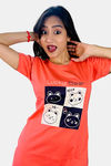 Sweetmoon Long T Shirt Nightdress - Orange — thumbnail 5