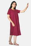 Sweetmoon Long T Shirt Nightdress - Red — thumbnail 3