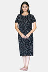 Sweetmoon Long T Shirt Nightdress - Black — thumbnail 1