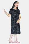 Sweetmoon Long T Shirt Nightdress - Black — thumbnail 4