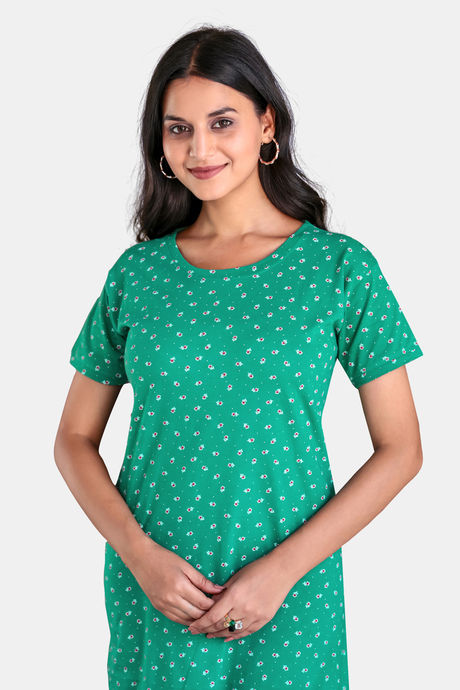 Sweetmoon Long T Shirt Nightdress - Green — image 5
