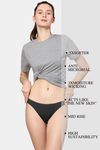 AshleyandAlvis Medium Rise Full Coverage Anti Bacterial Bikini Panty - Ebony Black — thumbnail 5