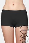 AshleyandAlvis Medium Rise Full Coverage Anti Bacterial Boyshort - Ebony Black — thumbnail 1