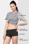 AshleyandAlvis Medium Rise Full Coverage Anti Bacterial Boyshort - Ebony Black — thumbnail 5