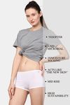 AshleyandAlvis Medium Rise Full Coverage Anti Bacterial Boyshort - Snowy White — thumbnail 5