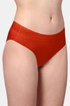 AshleyandAlvis Medium Rise Full Coverage Anti Bacterial Hipster Panty - Scarlet Red — thumbnail 2