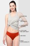 AshleyandAlvis Medium Rise Full Coverage Anti Bacterial Hipster Panty - Scarlet Red — thumbnail 5