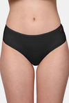 AshleyandAlvis Anti Microbial Medium Rise Full Coverage Hipster Panty (Pack of 2) - Black White — thumbnail 2