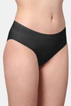 AshleyandAlvis Anti Microbial Medium Rise Full Coverage Hipster Panty (Pack of 2) - Black White — thumbnail 3