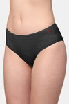 AshleyandAlvis Anti Microbial Medium Rise Full Coverage Hipster Panty (Pack of 2) - Black White — thumbnail 4