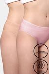 AshleyandAlvis Anti Microbial Medium Rise Full Coverage Hipster Panty (Pack of 2) - Pink Nude — thumbnail 1
