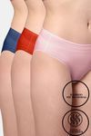 AshleyandAlvis Medium Rise Full Coverage Anti Bacterial Hipster Panty (Pack of 3) - Multicolor — thumbnail 1