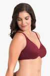 Ultimo by Amante Double Layered Wired Full Coverage Super Support Bra - Biking Red — thumbnail 2