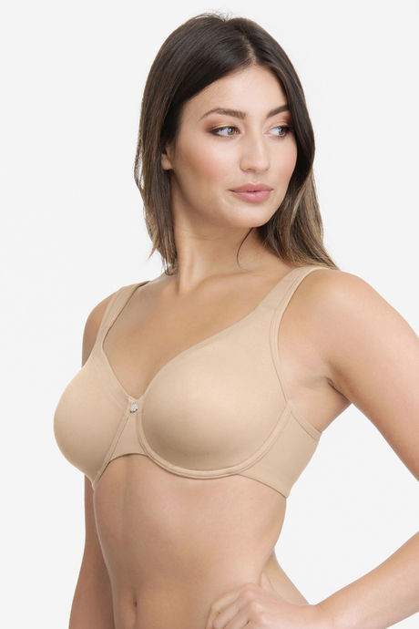 Ultimo By Amante Contour Double Layered Wired Full Coverage Super Support Bra - Sandalwood — image 2