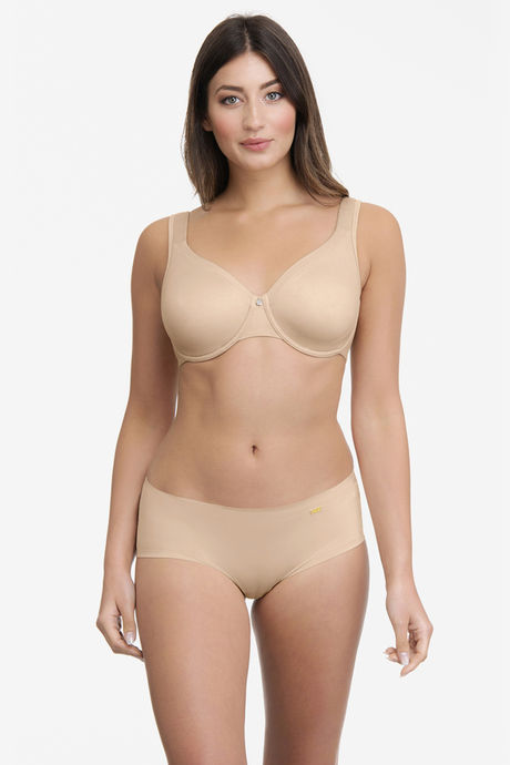 Ultimo By Amante Contour Double Layered Wired Full Coverage Super Support Bra - Sandalwood — image 5