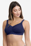 Ultimo By Amante  Double Layered Non Wired Full Coverage Super Support Bra - Inky Blue — thumbnail 2