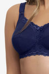 Ultimo By Amante  Double Layered Non Wired Full Coverage Super Support Bra - Inky Blue — thumbnail 4