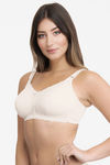 Ultimo By Amante  Double Layered Non Wired Full Coverage Super Support Bra - Whitesmoke — thumbnail 2