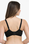 Ultimo By Amante Essential Double Layered Non Wired Full Coverage Super Support Bra - Black — thumbnail 3