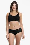 Ultimo By Amante Essential Double Layered Non Wired Full Coverage Super Support Bra - Black — thumbnail 5