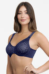 Ultimo by Amante Double Layered Wired Full Coverage Minimiser Bra - Inky Blue — thumbnail 2
