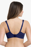 Ultimo by Amante Double Layered Wired Full Coverage Minimiser Bra - Inky Blue — thumbnail 3