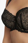 Ultimo By Amante Heritage Padded Wired Full Coverage Lace Bra - Black — thumbnail 4