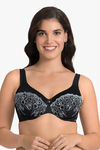 Ultimo by Amante Double Layered Wired Full Coverage Lace Bra - Black — thumbnail 1