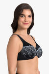 Ultimo by Amante Double Layered Wired Full Coverage Lace Bra - Black — thumbnail 2