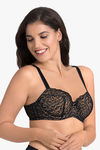Ultimo by Amante Padded Wired Full Coverage Lace Bra - Black — thumbnail 2