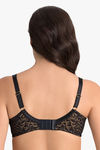 Ultimo by Amante Padded Wired Full Coverage Lace Bra - Black — thumbnail 3