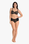 Ultimo by Amante Padded Wired Full Coverage Lace Bra - Black — thumbnail 5