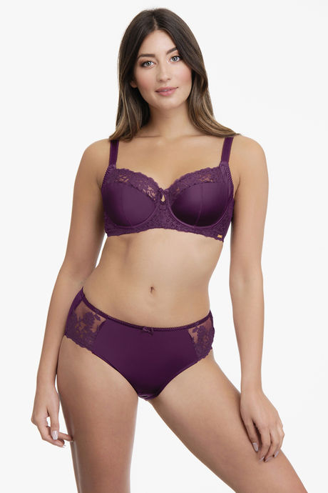 Ultimo By Amante Vintage Floral Low Rise Hipster Panty - Purple — image 5