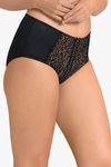 Ultimo By Amante Modern Bloom Mid Rise Panty Panty - Black — thumbnail 2