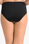 Ultimo By Amante Modern Bloom Mid Rise Panty Panty - Black — thumbnail 3