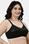 Enamor Double Layered Non Wired Full Coverage Super Support Bra - Black — thumbnail 2