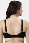 Enamor Double Layered Non Wired Full Coverage Super Support Bra - Black — thumbnail 3