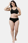 Enamor Double Layered Non Wired Full Coverage Super Support Bra - Black — thumbnail 4