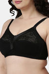 Enamor Double Layered Non Wired Full Coverage Super Support Bra - Black — thumbnail 5