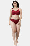 Enamor Double Layered Non Wired Full Coverage Super Support Bra - Masai — thumbnail 4