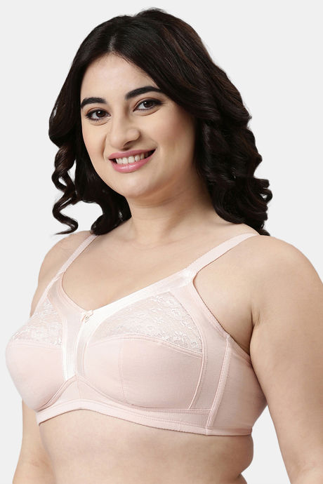 Enamor Double Layered Non Wired Full Coverage Super Support Bra - Pearl — image 2