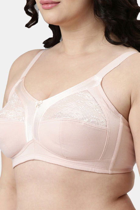 Enamor Double Layered Non Wired Full Coverage Super Support Bra - Pearl — image 5