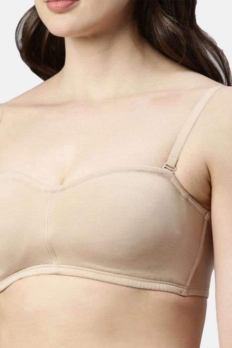 Enamor Double Layered Non Wired 3/4Th Coverage Strapless Bra - Skin — image 7