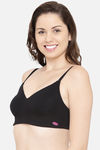 Enamor Lightly Lined Non Wired Full Coverage T-Shirt Bra - Black — thumbnail 2