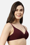 Enamor Padded Non Wired Medium Coverage T-Shirt Bra - Grapewine — thumbnail 2