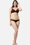 Enamor Padded Non Wired Medium Coverage T-Shirt Bra - Grapewine — thumbnail 4