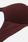 Enamor Padded Non Wired Medium Coverage T-Shirt Bra - Grapewine — thumbnail 6