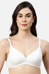 Enamor Padded Non Wired Medium Coverage T-Shirt Bra - White — thumbnail 1