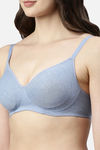 Enamor Double Layered Non Wired 3/4Th Coverage T-Shirt Bra - Chambray Melange — thumbnail 5