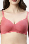 Enamor Double Layered Non Wired 3/4Th Coverage T-Shirt Bra - Tomato Melange — thumbnail 5